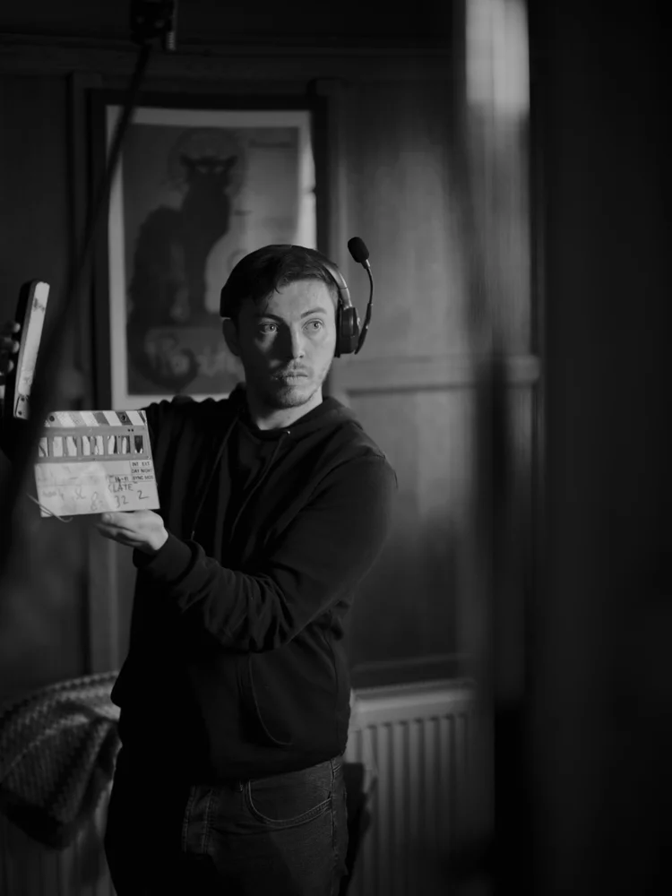 Behind the scenes of film crew